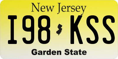 NJ license plate I98KSS