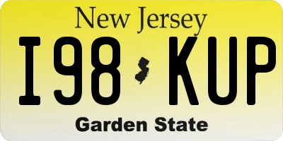 NJ license plate I98KUP