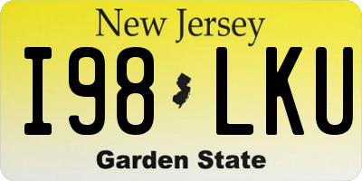 NJ license plate I98LKU
