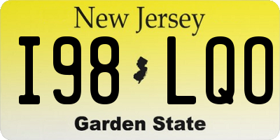 NJ license plate I98LQO