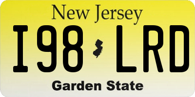 NJ license plate I98LRD