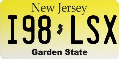 NJ license plate I98LSX