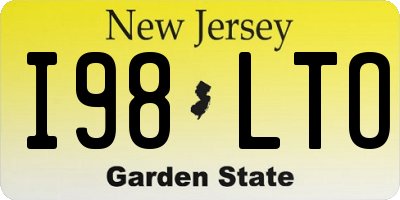 NJ license plate I98LTO
