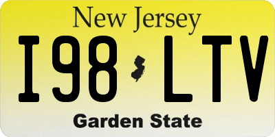 NJ license plate I98LTV