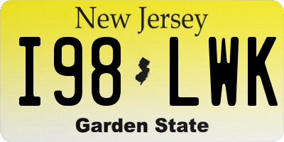 NJ license plate I98LWK
