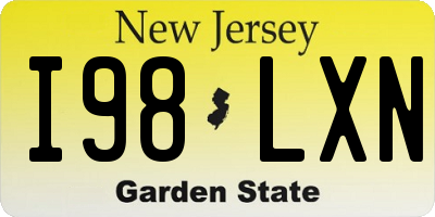 NJ license plate I98LXN