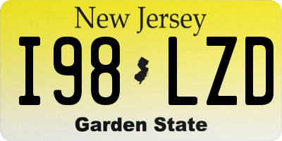 NJ license plate I98LZD