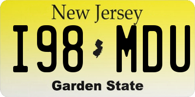 NJ license plate I98MDU