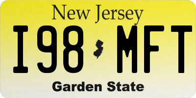 NJ license plate I98MFT