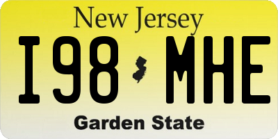 NJ license plate I98MHE