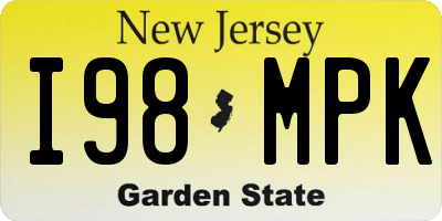 NJ license plate I98MPK