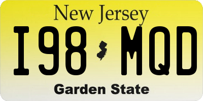 NJ license plate I98MQD