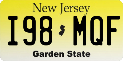 NJ license plate I98MQF