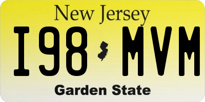 NJ license plate I98MVM