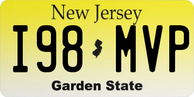 NJ license plate I98MVP