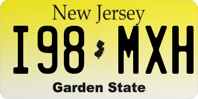 NJ license plate I98MXH