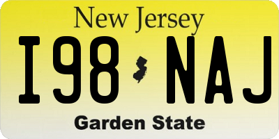NJ license plate I98NAJ