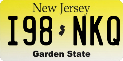 NJ license plate I98NKQ