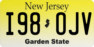 NJ license plate I98OJV