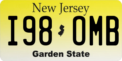 NJ license plate I98OMB