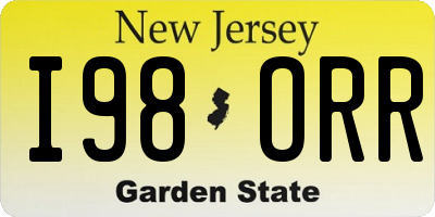 NJ license plate I98ORR