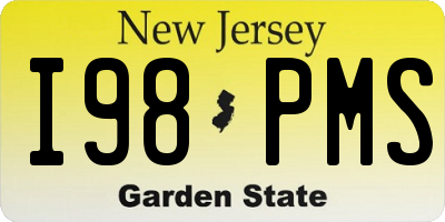 NJ license plate I98PMS