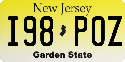NJ license plate I98POZ