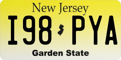 NJ license plate I98PYA