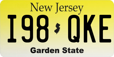 NJ license plate I98QKE