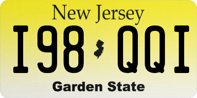 NJ license plate I98QQI