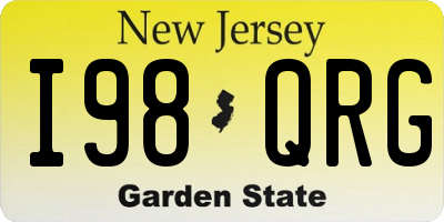 NJ license plate I98QRG
