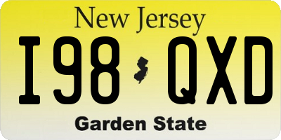 NJ license plate I98QXD