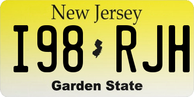 NJ license plate I98RJH