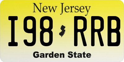 NJ license plate I98RRB