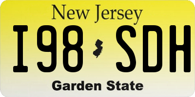 NJ license plate I98SDH