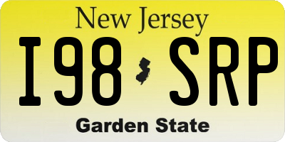 NJ license plate I98SRP