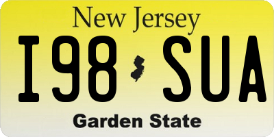 NJ license plate I98SUA