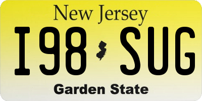 NJ license plate I98SUG