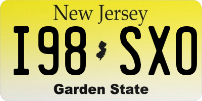 NJ license plate I98SXO