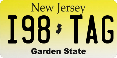NJ license plate I98TAG