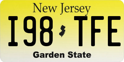 NJ license plate I98TFE