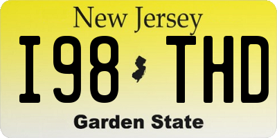 NJ license plate I98THD