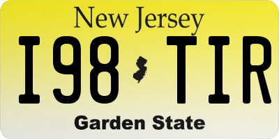 NJ license plate I98TIR