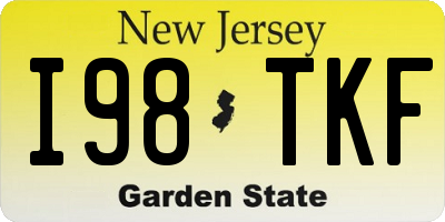 NJ license plate I98TKF