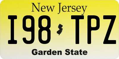 NJ license plate I98TPZ