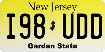 NJ license plate I98UDD