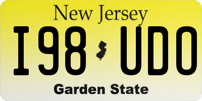 NJ license plate I98UDO