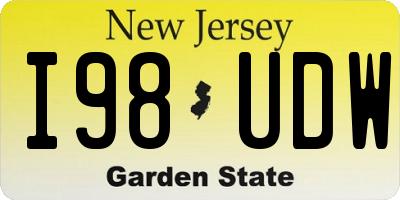 NJ license plate I98UDW
