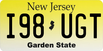NJ license plate I98UGT