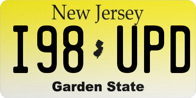 NJ license plate I98UPD